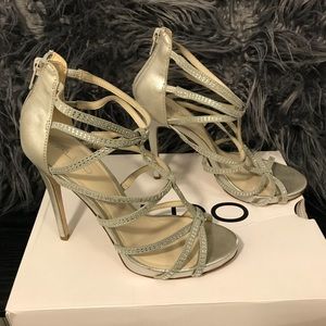 Silver Aldo heels